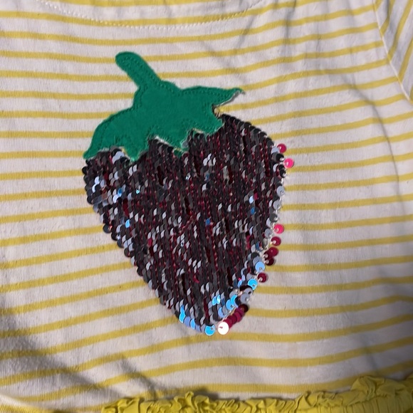 Mini Boden Dress Size 4-5, Strawberry Sequins Flip Colors! - Picture 3 of 4